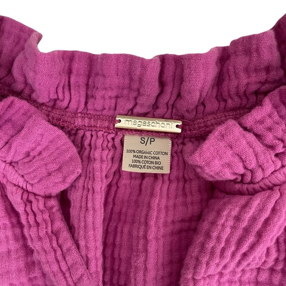 Magaschoni Organic Cotton Gauze Rosebud Pink Mini Dress - Picture 8 of 13